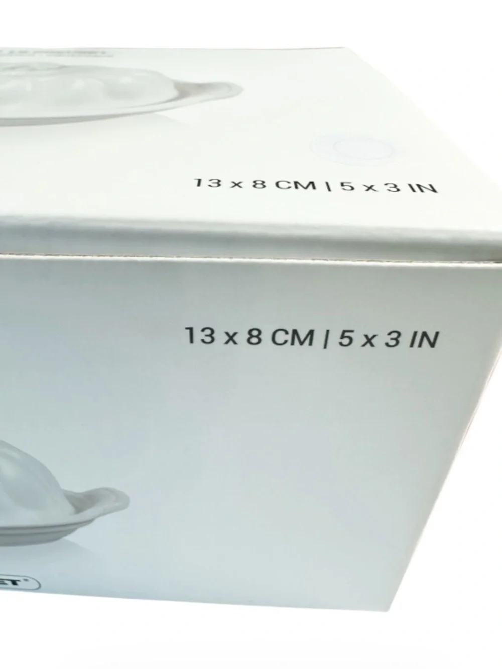 Le Creuset CERAMIC PUMPKIN BUTTER DISH with Lid - WHITE 5”x3”
